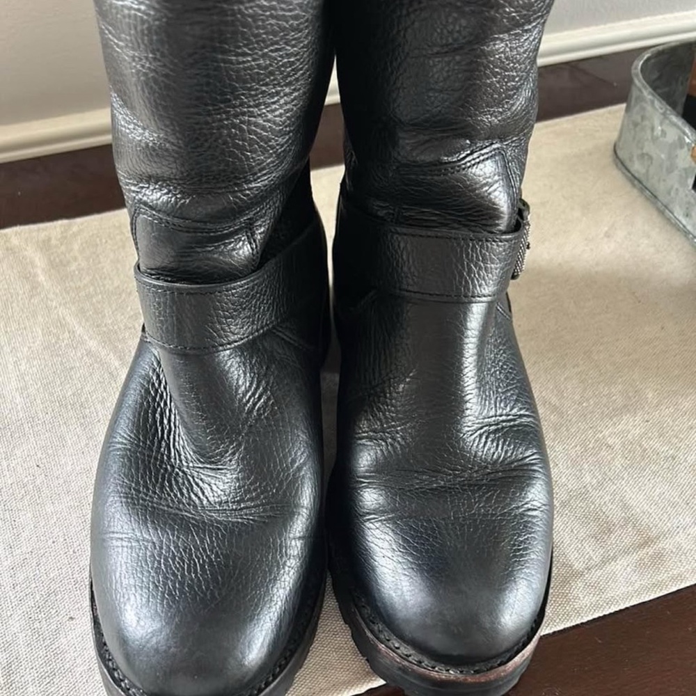 Frye Black Leather Women's Boots - Picture 4 of 6